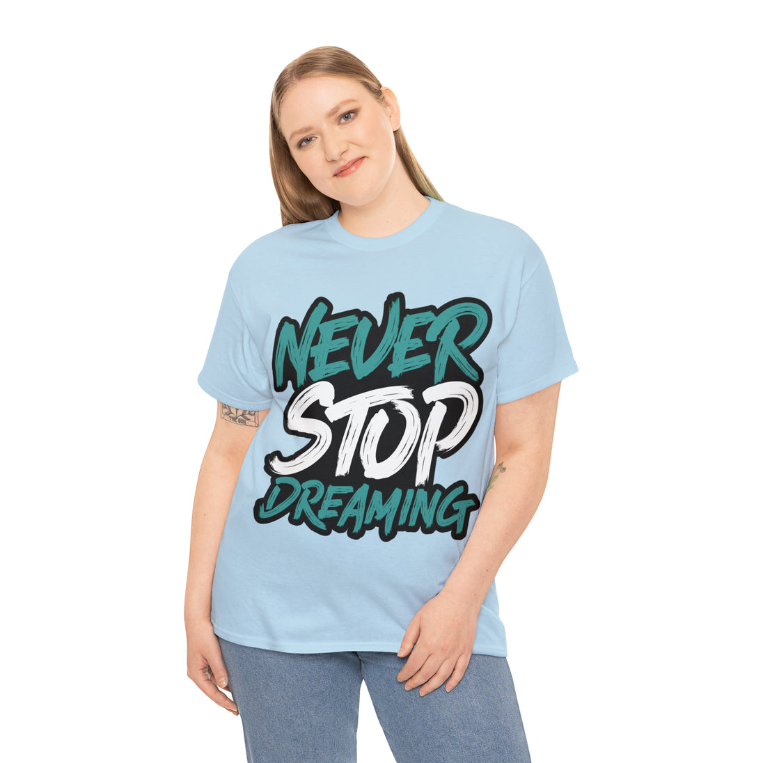 Never Stop Dreaming Unisex Heavy Cotton Tee - PremiumBrandGoods