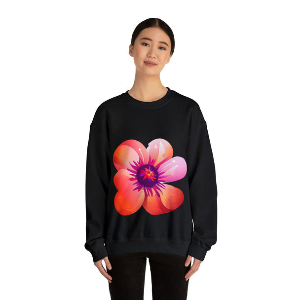 Beautiful Flower Heavy Blend™ Crewneck Sweatshirt - PremiumBrandGoods