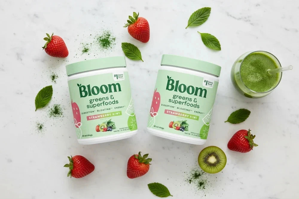 Bloom Nutrition Superfood Greens 2-Pack – Strawberry Kiwi (96 Servings) 09/27