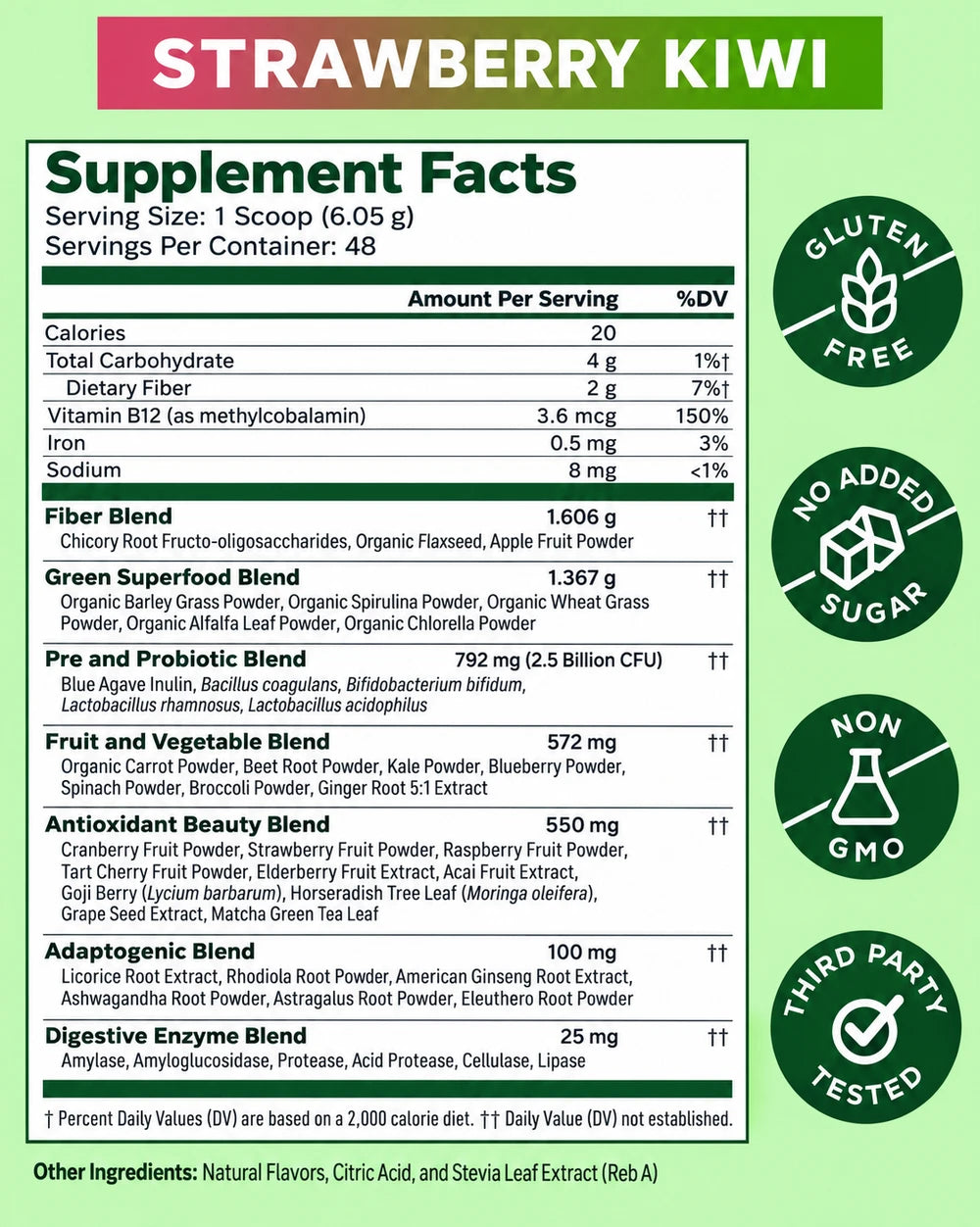 Bloom Nutrition Superfood Greens 2-Pack – Strawberry Kiwi (96 Servings) 09/27