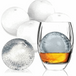 2 Pack 4 Hole Ball Bar Ice Box Round Mold Sphere Large Tray DIY Mould Ice Maker - PremiumBrandGoods