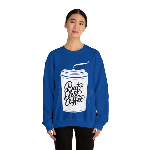Coffee First Unisex Heavy Blend™ Crewneck Sweatshirt - PremiumBrandGoods