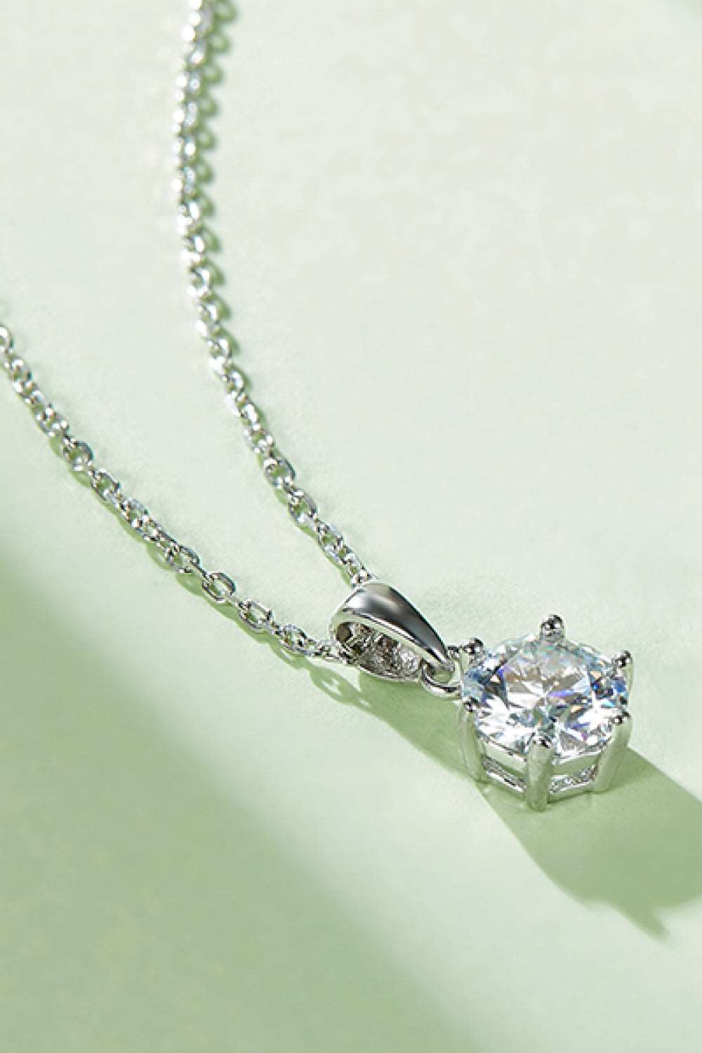 1 Carat Moissanite 925 Sterling Silver Necklace