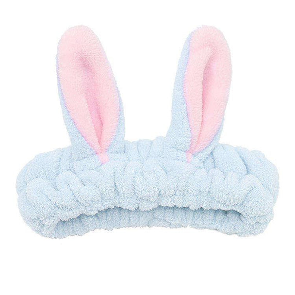 3 Pack Women Bunny Ears Headband Fashionable Face Washing Hair band Cute Hairband Fluffy Elastic Makeup Rabbit Headbands - PremiumBrandGoods