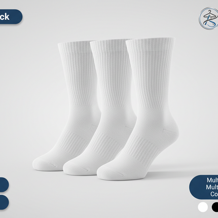 Diabetic Crew Socks Non-Binding Cotton Health Circulatory for Men and Women Multi-Pack 9-15