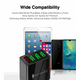 3 port LED Display Wall Charger  and 3 in 1 Cable Bundle Red - PremiumBrandGoods