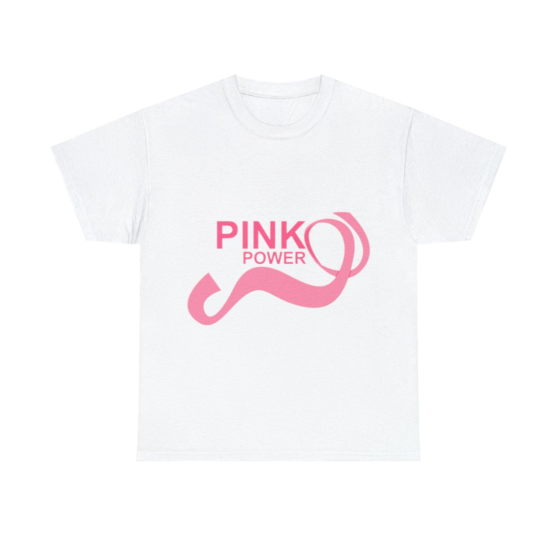 Breast Cancer Pink Power Unisex Heavy Cotton Tee - PremiumBrandGoods