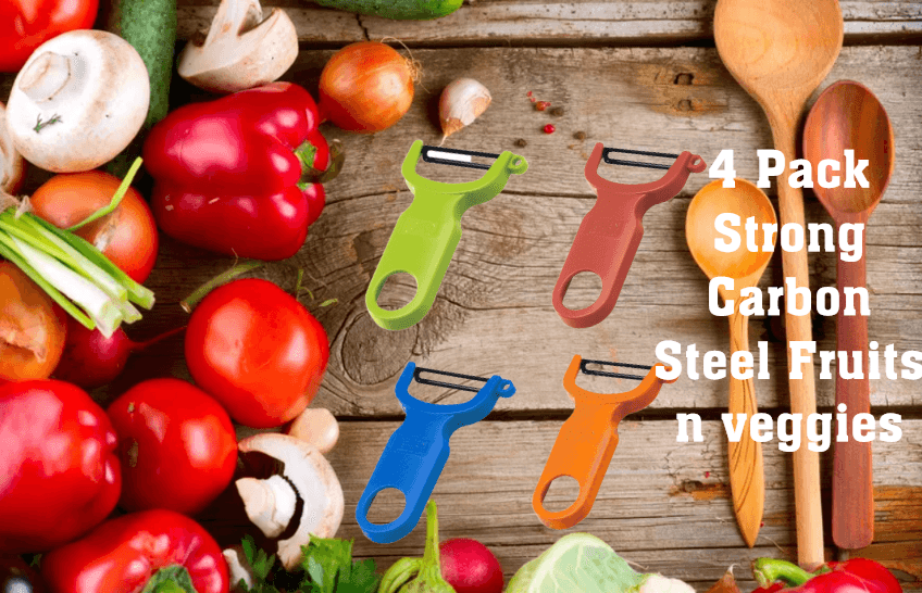 4 Pack Carbon Steel Vegetable Peeler Fruits - PremiumBrandGoods