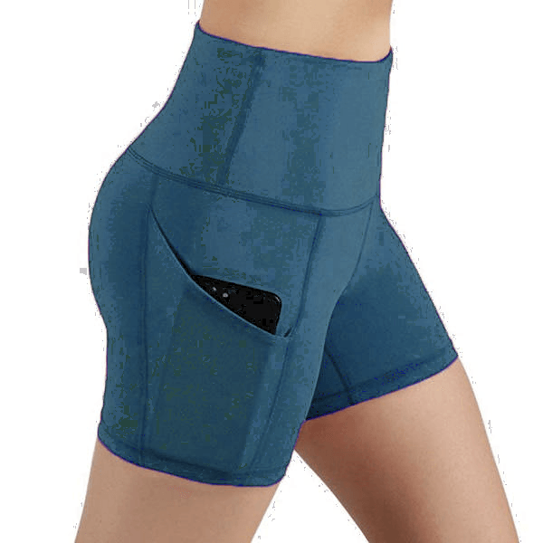 4 Pack High Waist Soft Yoga Shorts for Women with 2 Side Pockets - PremiumBrandGoods