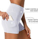 4 Pack High Waist Soft Yoga Shorts for Women with 2 Side Pockets - PremiumBrandGoods