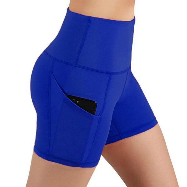 4 Pack High Waist Soft Yoga Shorts for Women with 2 Side Pockets - PremiumBrandGoods