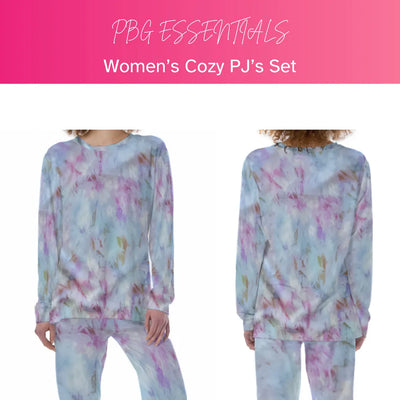 Women's 2 Piece Pajama Set Cozy Tie Dye Pants and Shirt - PremiumBrandGoods