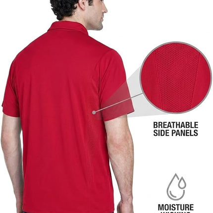 Fourcast Men's Performance Polo Moisture Wicking - Dry Fit Golf Shirt