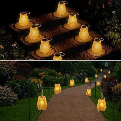 Solar Lanterns, KagoLing Solar Lanterns Outdoor Waterproof Solar Lights for Outside Hanging Solar Woven Lantern Solar Lamp Lights Decoration for Garden,Yard,Patio,Porch,Trees,Lawn,Pathway, 1 Pack