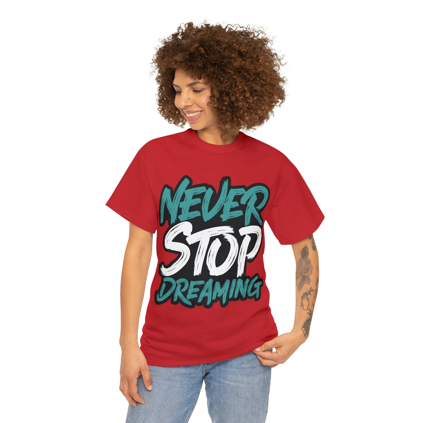 Never Stop Dreaming Unisex Heavy Cotton Tee - PremiumBrandGoods