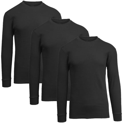 Men's 3-Pack Classic Soft Knit Thermal Shirts – Ribbed & Warm (Sizes- S-2XL) NEW