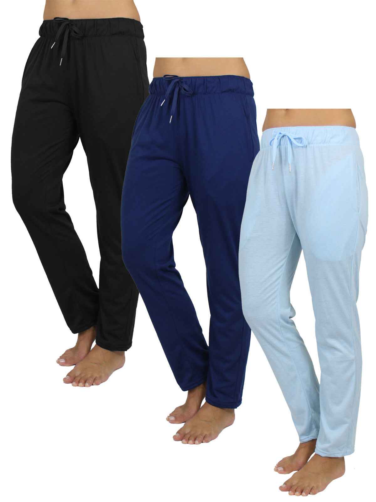 New 3-Pack Women's Loose Fit Classic Lounge Pants (Sizes: S-3XL) Free Shipping