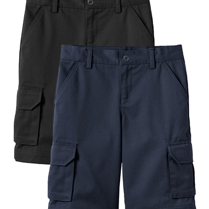 Boys Flex Comfort Super Stretch Cotton Cargo Shorts (Sizes: 8-18) New 2 PACK