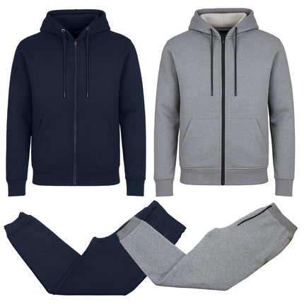 Men’s 4-Piece Fleece-Lined Full Zip Hoodie & Jogger Set – Free Shipping (S–3XL)