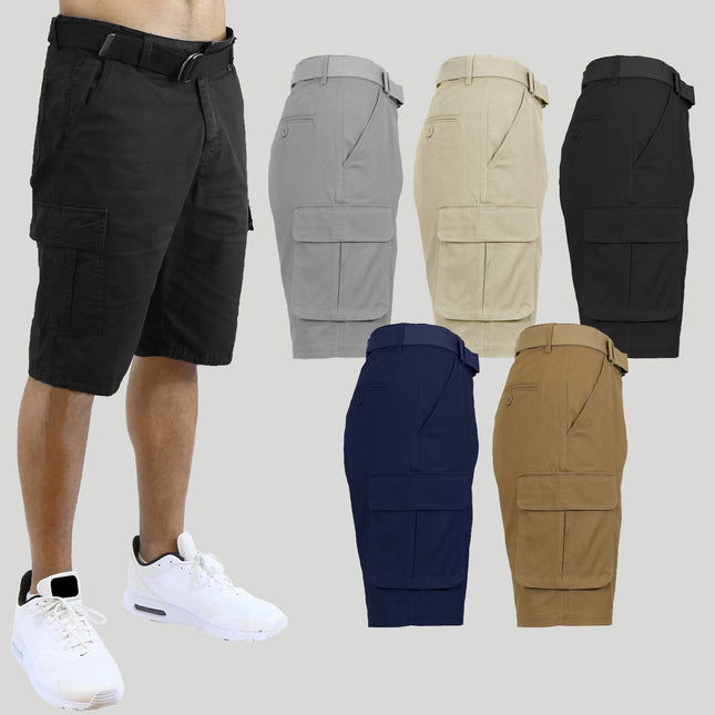 Mens Stretch Cargo Shorts & Stretch Classic Chino Shorts Flat Front Lounge 30-42