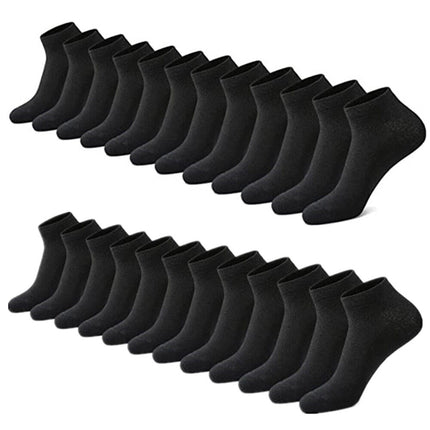 3-12 Pairs Mens Plain Solid Cotton Sports Ankle Athletic Socks Low Cut Size 9-13 - PremiumBrandGoods