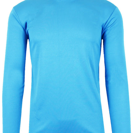 Mens Long Sleeve Crew Neck Performance Tees Layer Lounge Gym Work Casual NEW