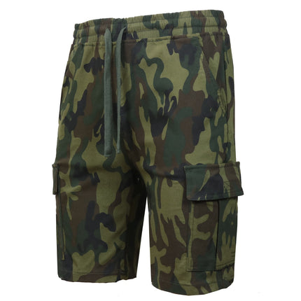 Men’s Flex Cargo Shorts with Elastic Waistband and Drawstring – Comfortable Fit