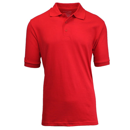 Men Heathered Polo Shirt New Standard Neck Classic NWT Uniform Lounge .