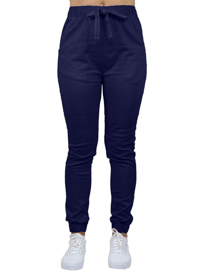 Women's Slim-Fit Cotton Twill Jogger Pants With Pockets Cotton Lounge (S-2XL)