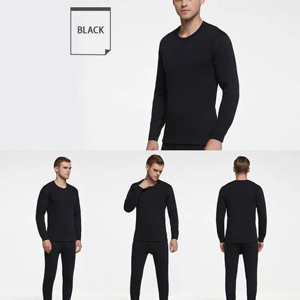 Mens thermal set underwear and shirt 100% cotton pants combo winter - PremiumBrandGoods