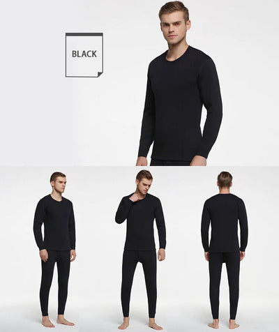 Mens thermal set underwear and shirt 100% cotton pants combo winter - PremiumBrandGoods