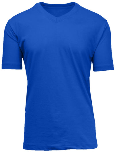 Men's Short Sleeve V-Neck T-Shirt, Solid Colors