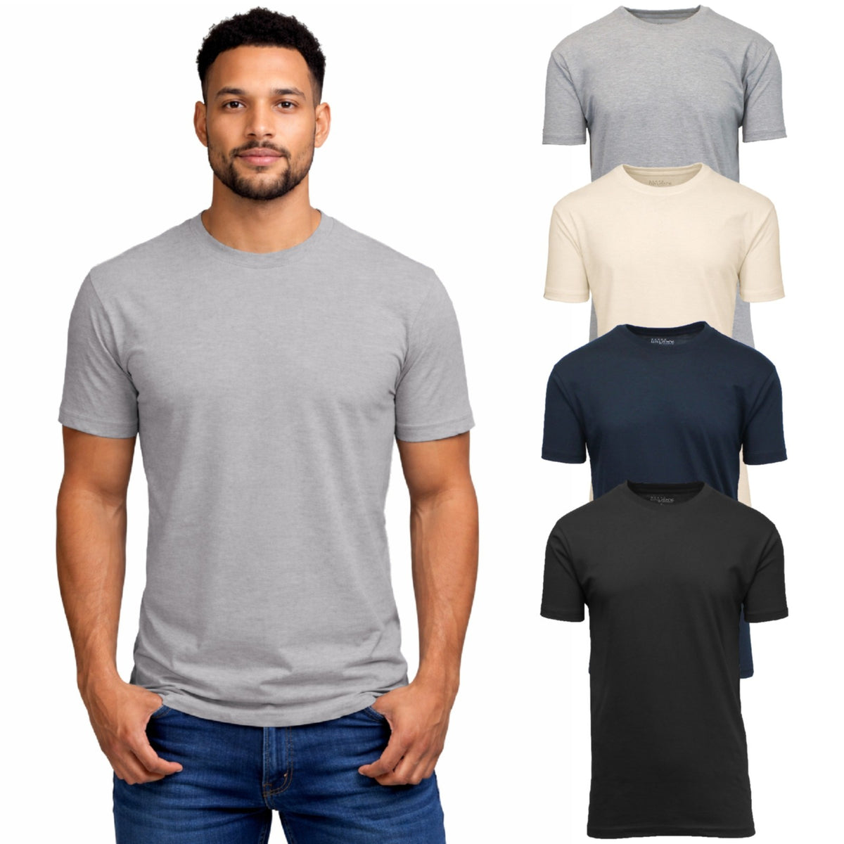 Men's Casual Crew Neck T-Shirts, 4-Pack, S-3XL