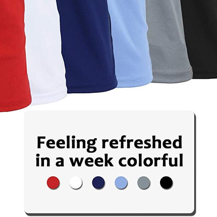 Men's Short Sleeve Moisture Wicking Polo Shirts Lounge Running Gym 3-PACK NEW