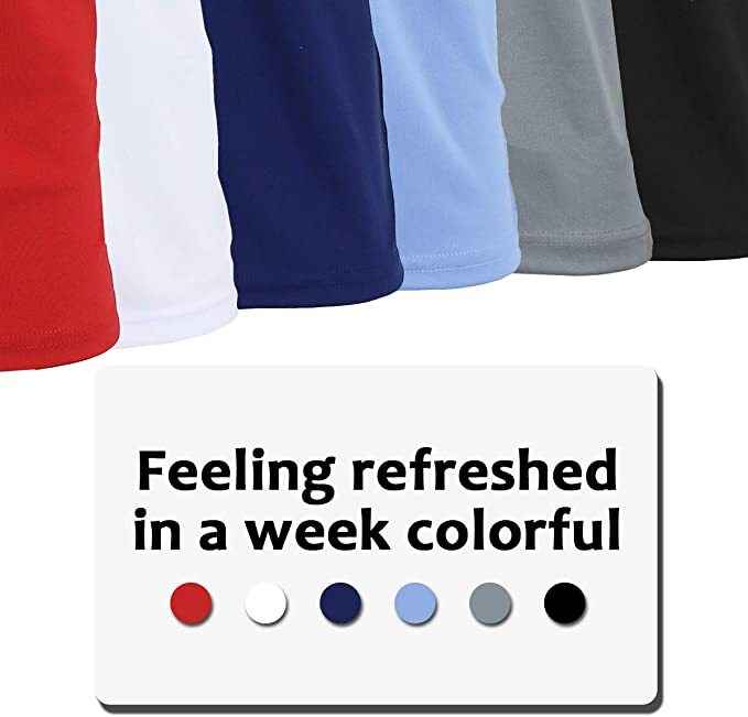 Men's Short Sleeve Moisture Wicking Polo Shirts Lounge Running Gym 3-PACK NEW