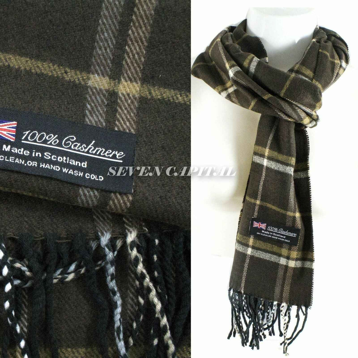 Mens Womens Winter Warm SCOTLAND Made 100% CASHMERE Scarf Scarves Plaid Wool