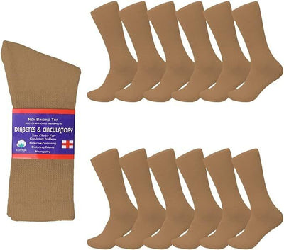 Diabetic Socks, Non-Binding Circulatory Cushion Cotton Crew Socks for Men Women - PremiumBrandGoods