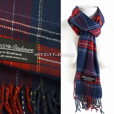 Mens Womens Winter Warm SCOTLAND Made 100% CASHMERE Scarf Scarves Plaid Wool