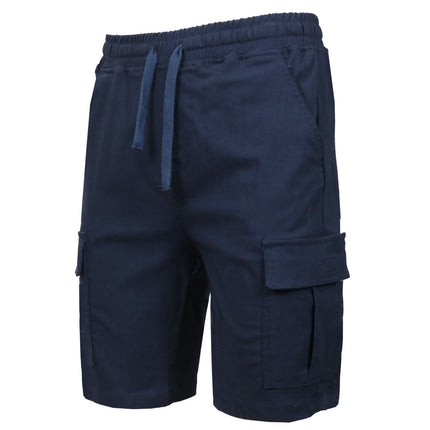 Men’s Flex Cargo Shorts with Elastic Waistband and Drawstring – Comfortable Fit