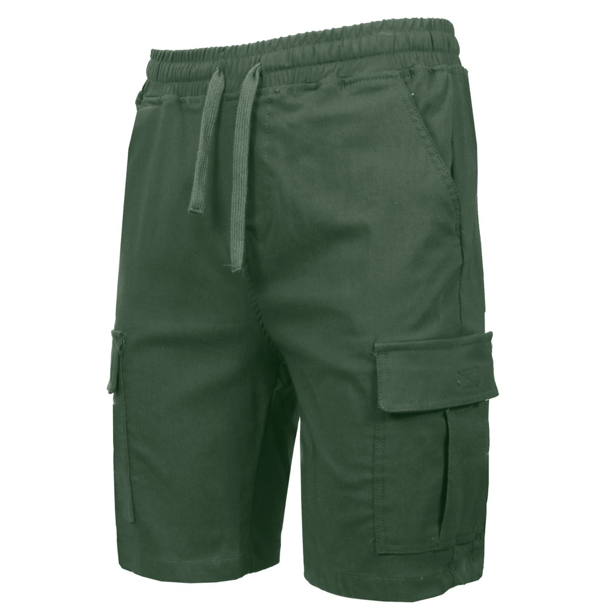 Men's Flex Cargo Shorts with Elastic Drawstring Waist