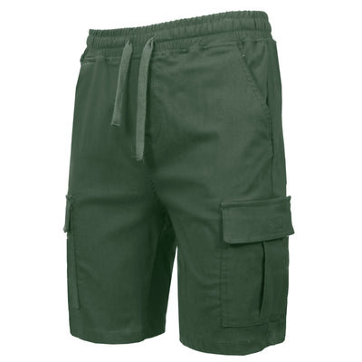 Men's Flex Cargo Shorts with Elastic Drawstring Waist