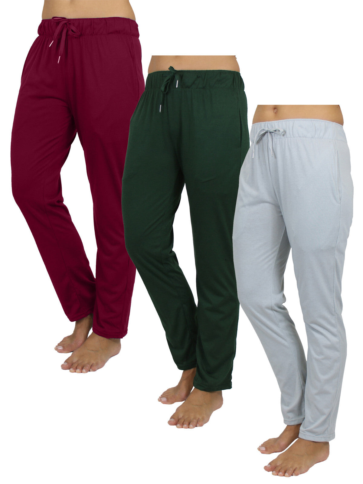 Women's Loose Fit Classic Lounge Pants, 3-Pack, S-3XL