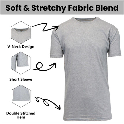 Men’s Modern Fit Crew Neck T-Shirt Soft Breathable Cotton-Poly Blend Casual Tee