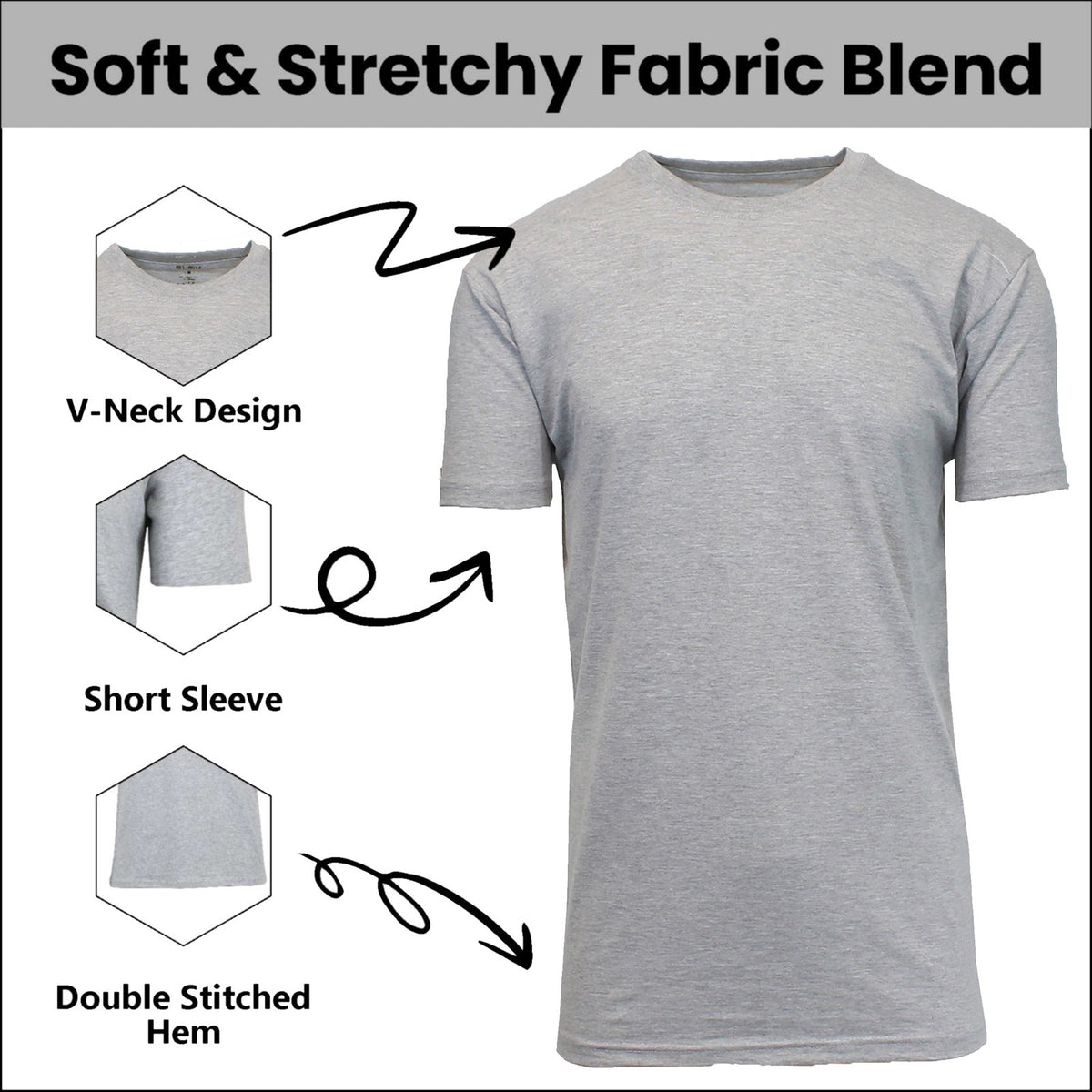 Men's Modern Fit Cotton-Poly Crew Neck T-Shirt