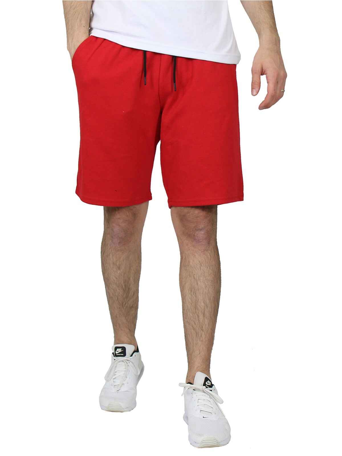 Men's Tech Fleece Performance Shorts With Heat Seal Zipper Pocket Gym S-2XL