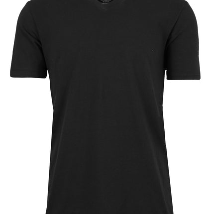 Mens Short Sleeve V-Neck Cotton Blend Stretch Tee Undershirt (M-2XL)