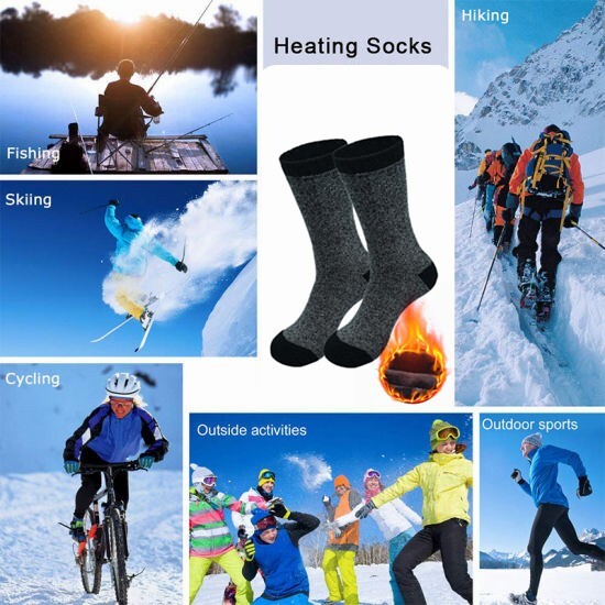 Premium Men's Thermal Heated Socks - 6 Pairs Heavy Duty Winter Boot Socks (Size 10-13) - PremiumBrandGoods