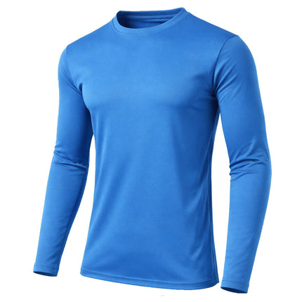 Mens Long Sleeve Crew Neck & Performance Tees Layer Lounge Gym Work Casual NEW