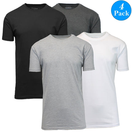 Mens Short Sleeve Brushed Cotton Regular Tee T-Shirt Summer Colors Lounge 4-Pack