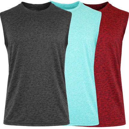 3-Pack Men's Moisture Wicking Performance Sleeveless Tee(Size-S - 3XL) Free Ship